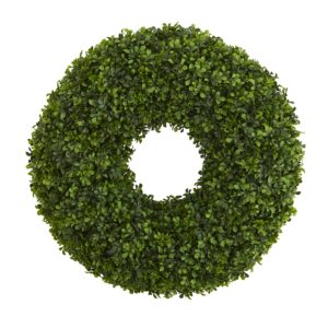Artificial Boxwood Wreath 28”