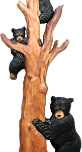 Bear Family Intarsia Wood Art 14" x 32"