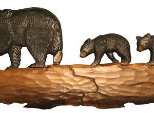 Bear Family Intarsia Wood Art 32" x 13"
