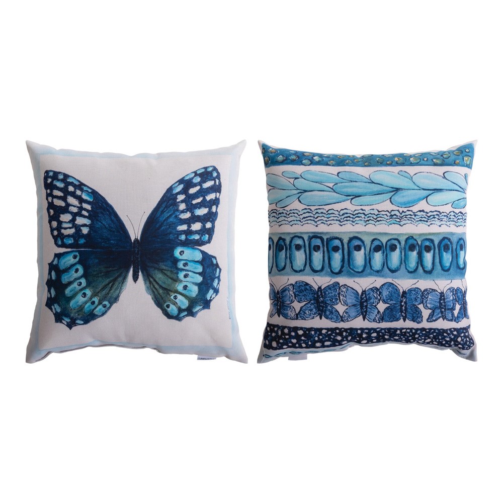 Blue Butterflies Climaweave Pillow