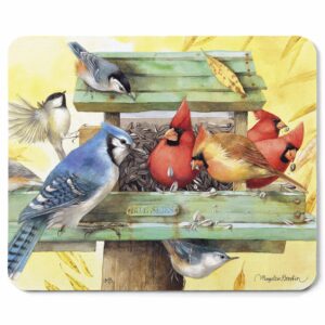 Blue Skies - Wild Bird Feeding - Mouse Pad