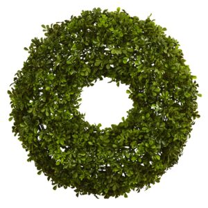 Artificial Boxwood Wreath 22”