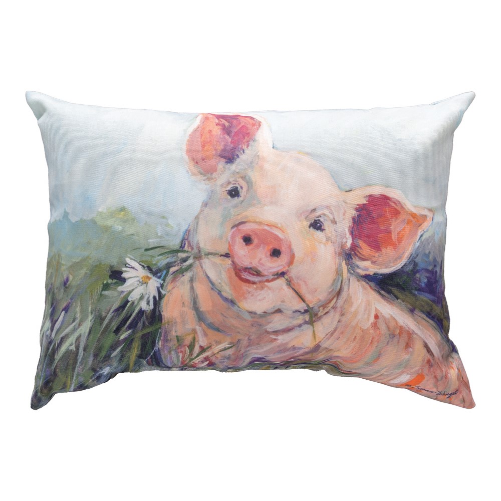 Field of Home Pig Climaweave Pillow 18" x 13" (Set of 2)