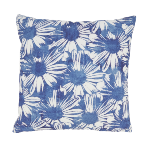 Floral Outdoor Pillow – Blue (18″ x 18″ Square)