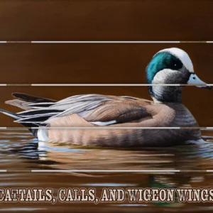 Golden Hour - American Wigeon - 18" x 22" Pallet Wall Art