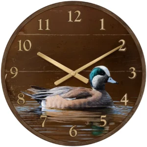 Golden Hour - American Wigeon - 21" Round Clock