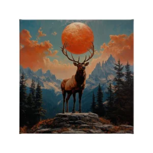 High Country King - Elk - 20" x 20" Gallery Wrapped Canvas