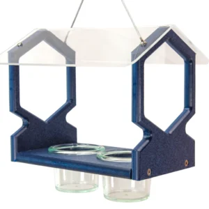 JCS Wildlife Geometric Hanging Bluebird Mealworm Feeder
