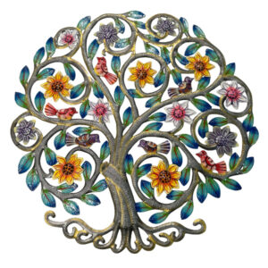 Large Painted Premium Birds and Blossoms Wall Art 33.5"