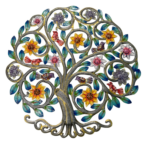 Large Painted Premium Birds and Blossoms Wall Art 33.5″