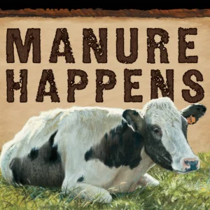 Manure Happens - Cow - 8" x 12" Wood Sign