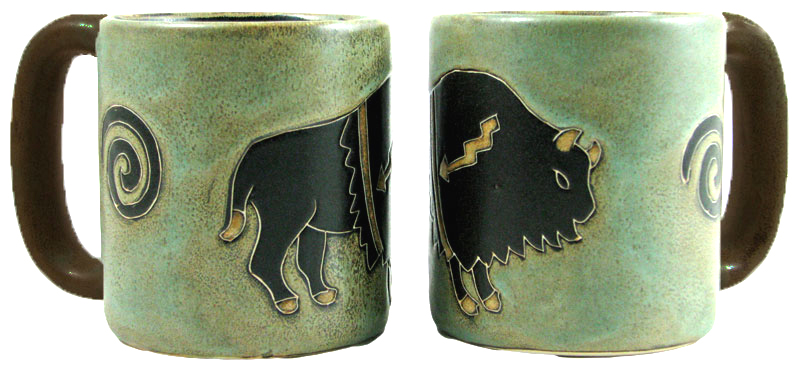 Mara Stoneware 16 Oz. Buffalo Pueblo Mug (Set of 2)