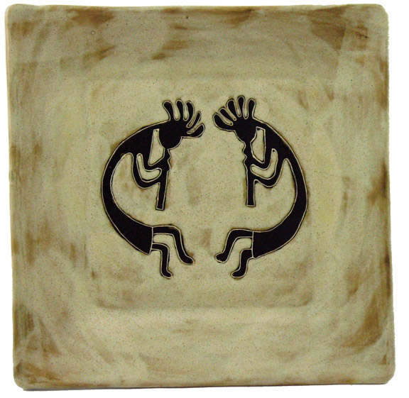 Mara Stoneware 9" Square Salad Plate - Kokopellis