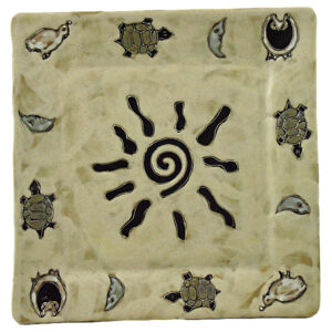Mara Stoneware 11" Square Plate - Sunburst