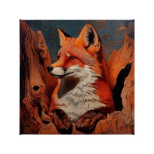 Meadow Master - Red Fox - 20" x 20" Gallery Wrapped Canvas