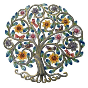 Medium Painted Premium Birds and Blossoms Wall Art 23"