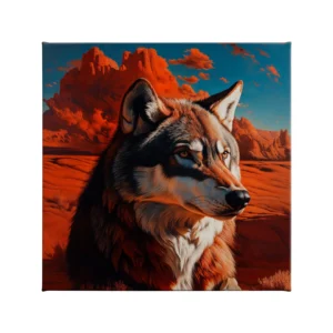 Mesa Mountain Ghost - Wolf - 20" x 20" Gallery Wrapped Canvas