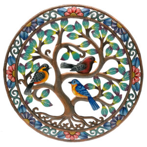 Painted Premium Tree of Life with Songbirds Wall Art 21.25"