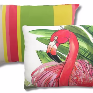 Pillow Bundle - Fresh Lime Stripe + Flamingo Pink (19x24")