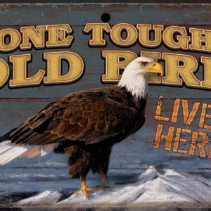 River Ride - Bald Eagle - 12" x 18" Wood Sign