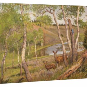 The Bluebird Grove - 13" x 18" Gallery Wrapped Canvas