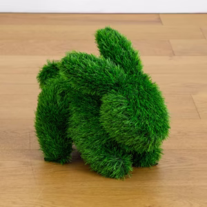 UV Resistant Artificial Grass Garden Plush Topiary Bunny Rabbit 13" (Indoor/Outdoor)