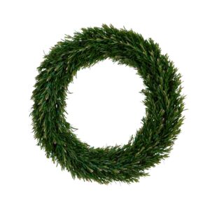 UV Resistant Rosemary Artificial Wreath (Indoor/Outdoor) 24”