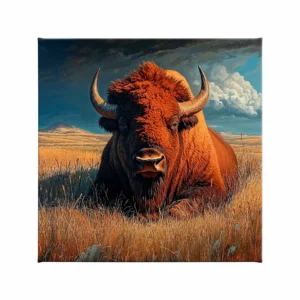 Western Legacy - American Bison - 20" x 20" Gallery Wrapped Canvas