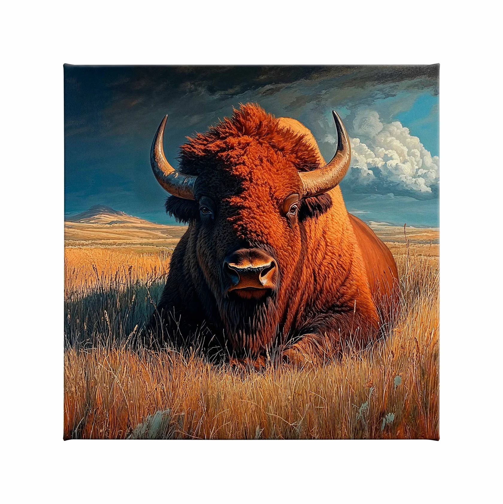 Western Legacy - American Bison - 20" x 20" Gallery Wrapped Canvas