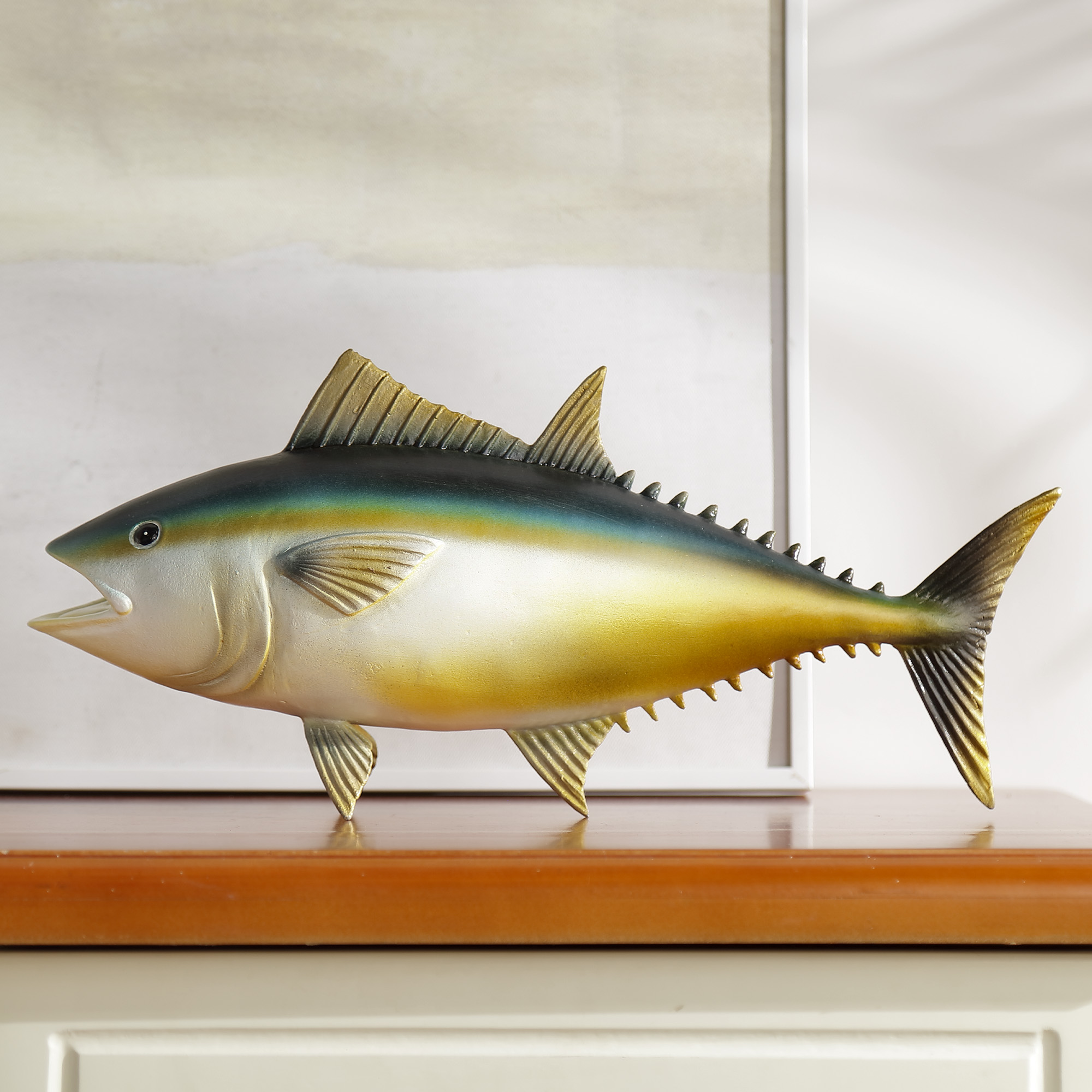 Yellowfin Tuna Tabletop Decor Sculpture