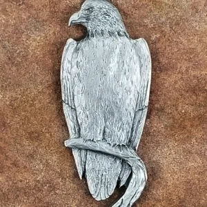 American Bald Eagle Pewter Ornament by Andy Schumann