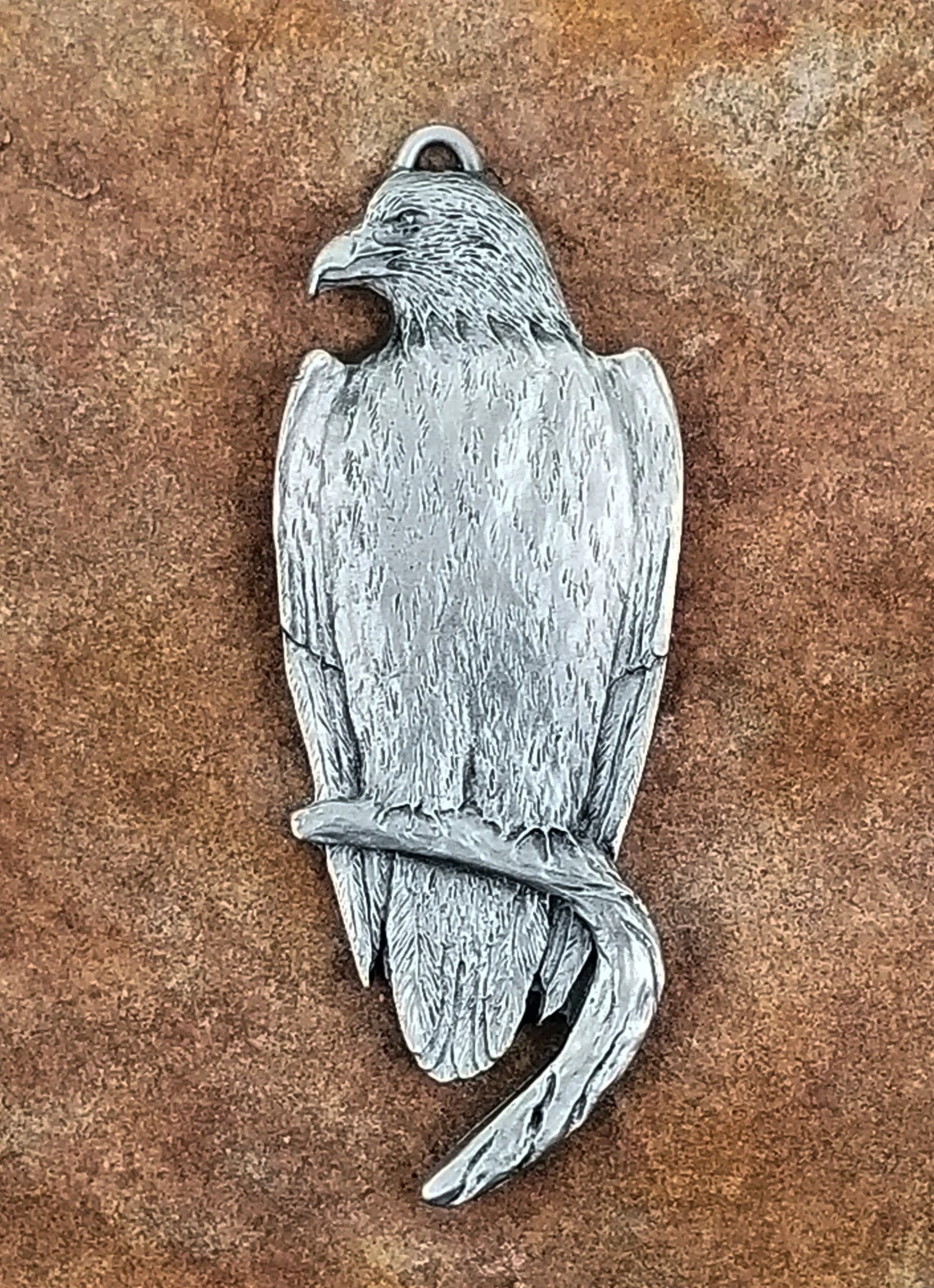 American Bald Eagle Pewter Ornament by Andy Schumann