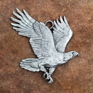 American Eagle Pewter Ornament by Andy Schumann
