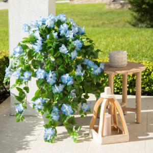 UV Resistant Artificial Hydrangea Hanging Plant (Indoor/Outdoor) - Set of 2 with 3 Color Options