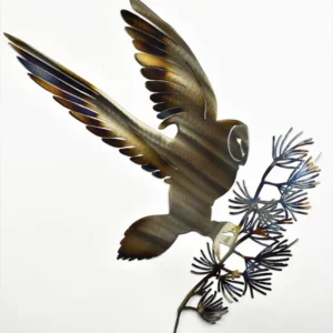 Barn Owl Handmade Metal Wall Art