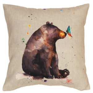 Bear and Butterfly Outdoor Pillow 18″ x 18″ (Set of 2)