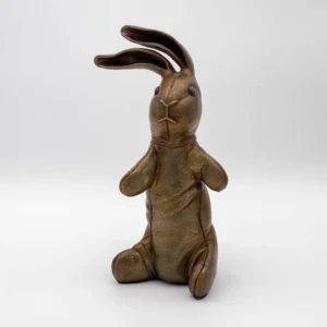 Bronze Velveteen Rabbit Ceramic Sculpture by Bronwen Weber