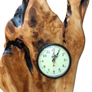 Burl Wood Wall Clock 12" x 16"