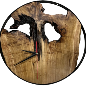 Burl Wood Wall Clock 16″ x 16″