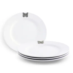 Butterfly Melamine Lunch Plates - Set of 4
