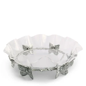 Butterfly Stand Acrylic Bowl 16"