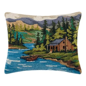 Cabin By Lake Hook Pillow 16x20