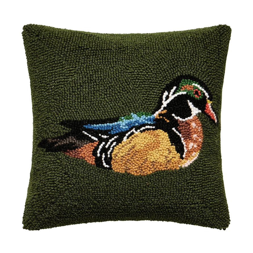 Camp Wandawega Wood Duck Hook Pillow 14x14