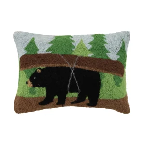 Canoe Bear Hook Pillow 14x20