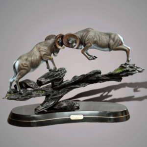 Clap Of Thunder - Bighorn Sheep - Bronze Sculpture by Barry Stein Sculptures