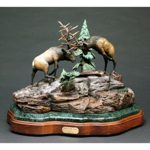 Conflict of the Vanities - Bull Elk - Bronze Sculpture by Barry Stein Sculptures