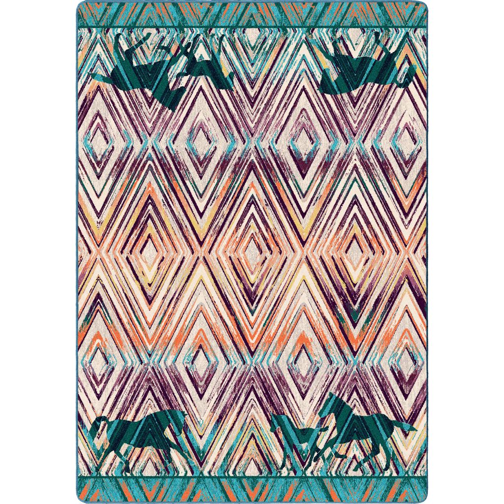 Cowboy Love OKA - Multi - Western Area Rug