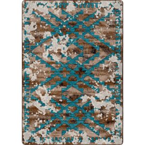 Distressed Fresco - Turquoise - Western Area Rug