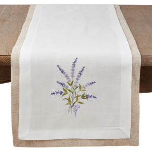 Double Layer Lavender Table Runner 16"X72"