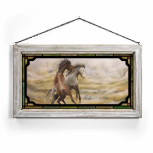 Dusty Tussel - Wild Horses - Stained Glass Art
